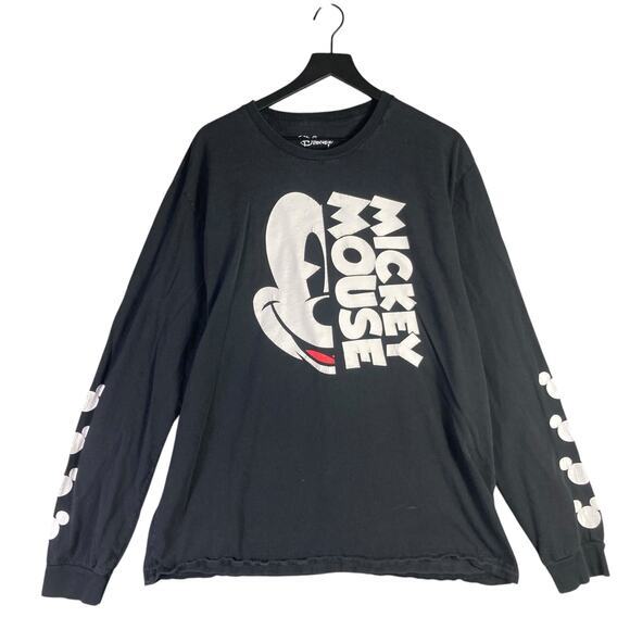 Disney Mickey Mouse Long Sleeve T-Shirt Black 2XL Unisex‎ Graphic Print - Picture 1 of 6